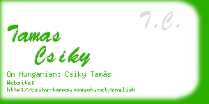 tamas csiky business card